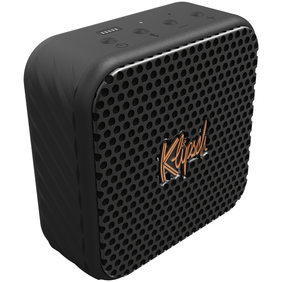 Klipsch Austin portatīvais Bluetooth skaļrunis, 10 W, Bluetooth 5.3, IP67, 12 h akumulators, USB-C, melns