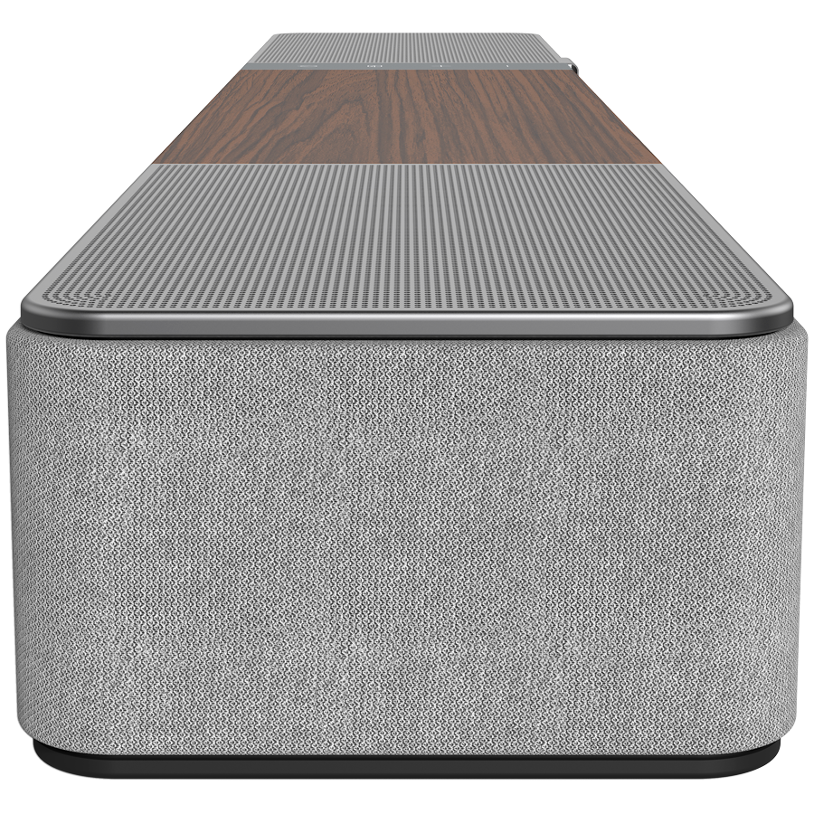 Klipsch Flexus Core 100 2.1 kanālu skaņas josla ar Dolby Atmos, 100 W, Bluetooth, HDMI, USB-C, riekstkoka apdare