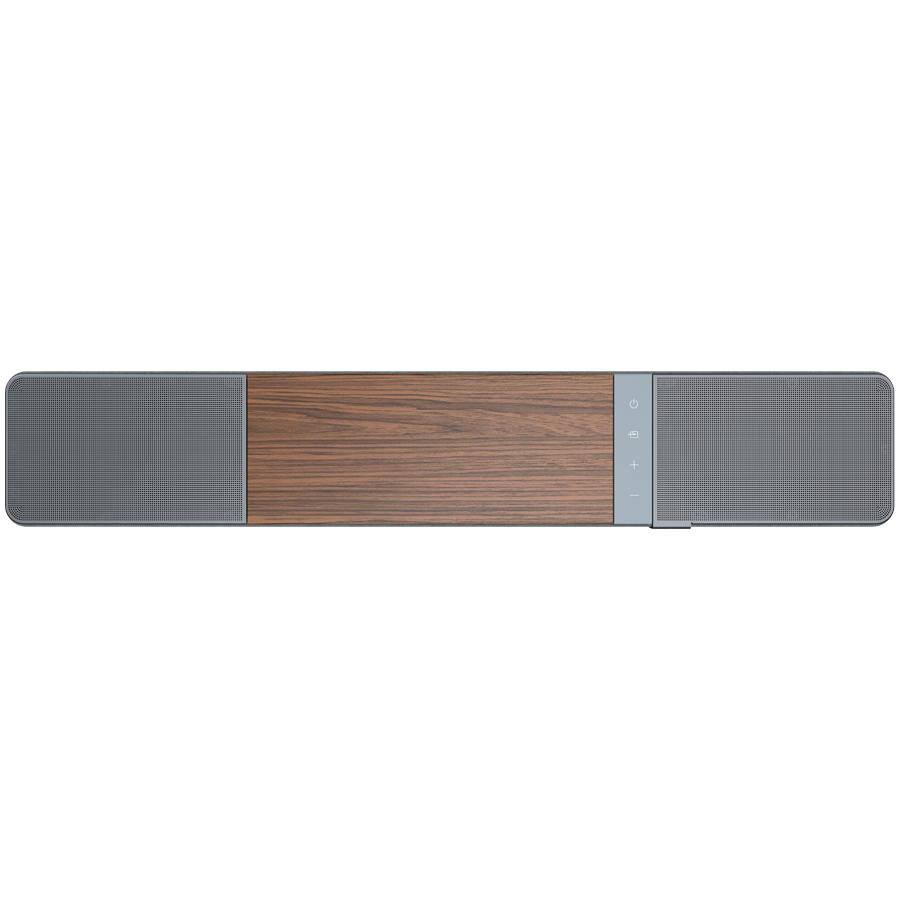 Klipsch Flexus Core 100 2.1 kanālu skaņas josla ar Dolby Atmos, 100 W, Bluetooth, HDMI, USB-C, riekstkoka apdare
