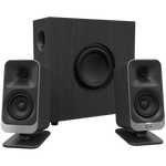 Klipsch ProMedia Lumina 2.1 datora skaļruņu sistēma ar zemfrekvences skaļruni un LED apgaismojumu, Bluetooth 5.3, USB-C, melna