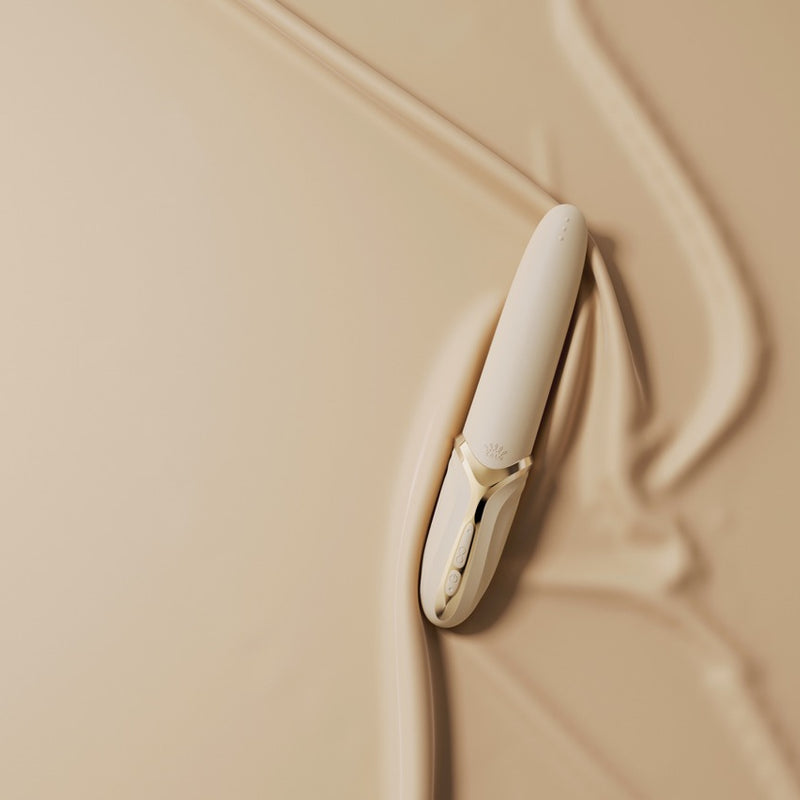 Ivory premium klases masāžas vibrējoša apsildāma ierīce no EVE AURORA kolekcijas,skatīt aprakstu,diskrēta piegāde melnā iepakojumā