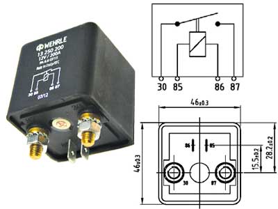 12V 200A Slēdža Releja Jaudas Modelis