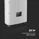 8.8 KW three-phase network inverter. "Sadales Tīkla" verified, registered as V-TAC Exports Limited VT-6608305, available for selection. Five-year warranty. IP65