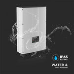 8,8 KW kolmefaasiline võrguinverter. "Verified by Distribution Grid", registreeritud kui V-TAC Exports Limited VT-6608305, saadaval valimiseks. Viieaastane garantii. IP65