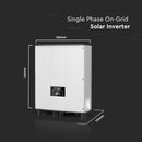 Paraugu izpārdošana! 3 KW vienfāzes tīkla invertors. "Sadales Tīkla" verificēts, reģistrēts kā V-TAC Exports Limited VT-6603110, pieejams izvēlei. Desmit gadu garantija. IP66