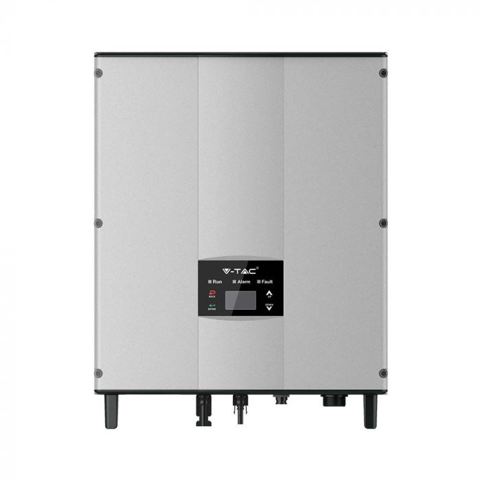 3 KW ühefaasiline võrguinverter. "Verified by Distribution Grid", registreeritud kui V-TAC Exports Limited VT-6603110, saadaval valikuliselt. Kümme aastat garantiid. IP66