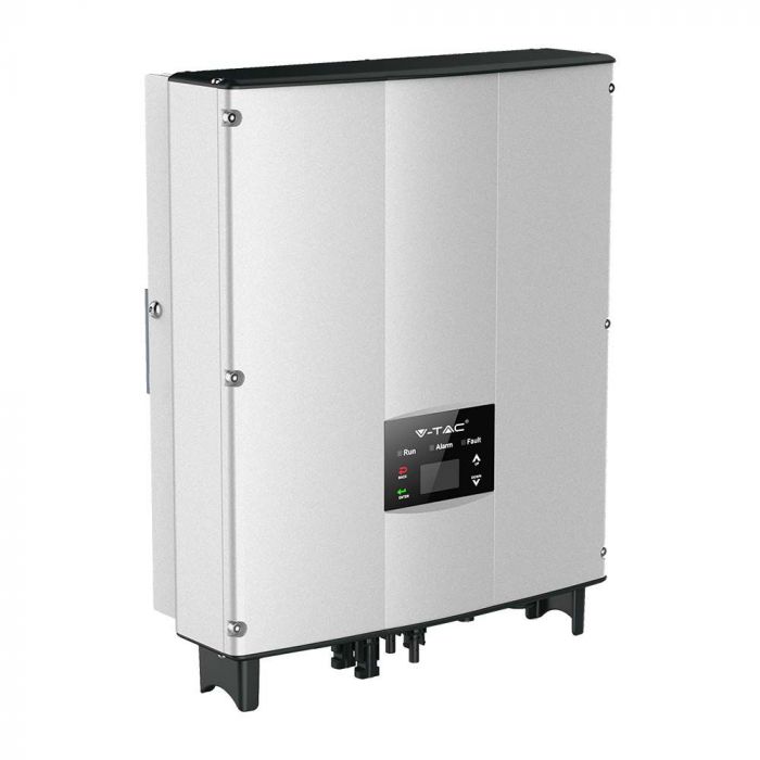 3 KW ühefaasiline võrguinverter. "Verified by Distribution Grid", registreeritud kui V-TAC Exports Limited VT-6603110, saadaval valikuliselt. Kümme aastat garantiid. IP66