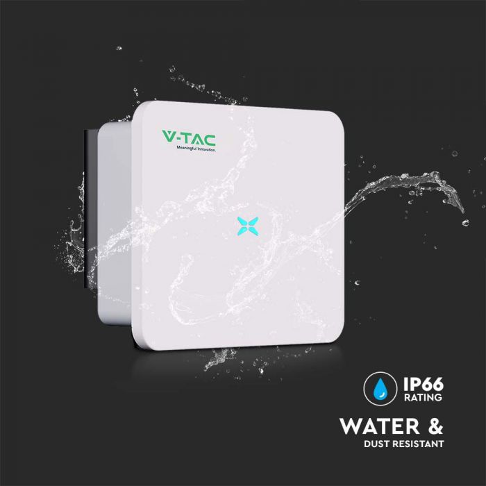 8 KW trefas nätcertifierad (VT-6608310) växelriktare. Tio års garanti. IP66