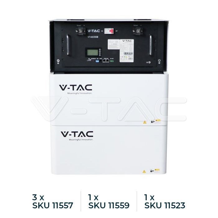9.60 kw/H VESTWOODS LiFePO4 battery for hybrid inverters, to be built into the enclosure (not included)