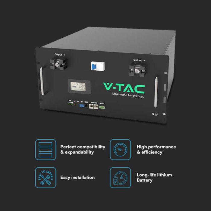 9.60 kw/H VESTWOODS LiFePO4 battery for hybrid inverters, to be built into the enclosure (not included)