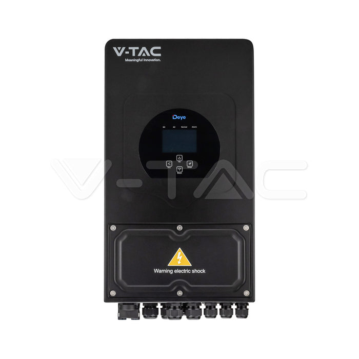 6 kW vienfāzes melns hibrīdinvertors ar 10 gadu garantiju