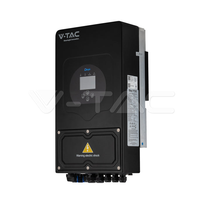 6 kW vienfāzes melns hibrīdinvertors ar 10 gadu garantiju