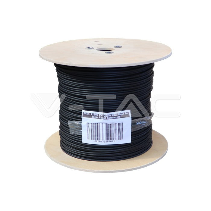 Saules paneļu kabelis 4 mm², melns, 500 m ruļļos
