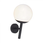 V-TAC wall luminaire for indoor and outdoor with 1xE27 LED bulb (bulb not included), matt black, IP44