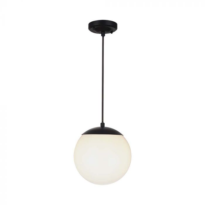 V-TAC armatur för inomhus- och utomhusbruk med 1xE27 LED-lampa (lampa ingår ej), mattsvart, IP44