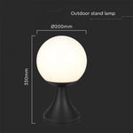 V-TAC armatur för inomhus- och utomhusbruk med 1xE27 LED-lampa (lampa ingår ej), mattsvart, IP44