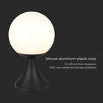 V-TAC armatur för inomhus- och utomhusbruk med 1xE27 LED-lampa (lampa ingår ej), mattsvart, IP44