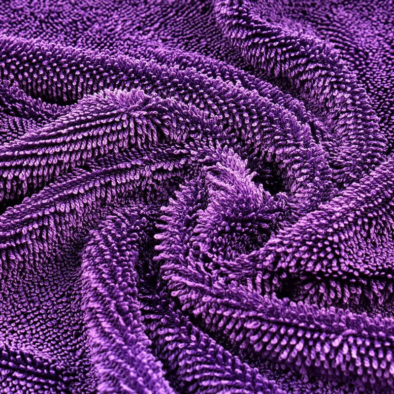 Maxshine Twisted Loop mikrošķiedras žāvēšanas lupatiņas, 600 g/m², 40 × 40 cm, violetas, 3 gab.