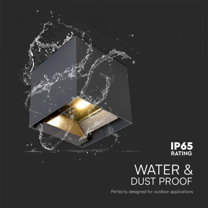 3W(860Lm) светодиодный солнечный передний светильник с PIR датчиком, V-TAC, IP65, квадратный, черный, теплый белый свет 3000K