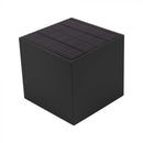 3W(860Lm) LED solārais fasādes gaismeklis  ar PIR sensoru, V-TAC, IP65, kvadrāta, melns, silti balta gaisma 3000K