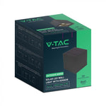 3W(860Lm) светодиодный солнечный передний светильник с PIR датчиком, V-TAC, IP65, квадратный, черный, теплый белый свет 3000K