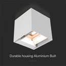 3W(860Lm) светодиодный солнечный передний светильник с PIR датчиком, V-TAC, IP65, квадратный, белый, теплый белый свет 3000K