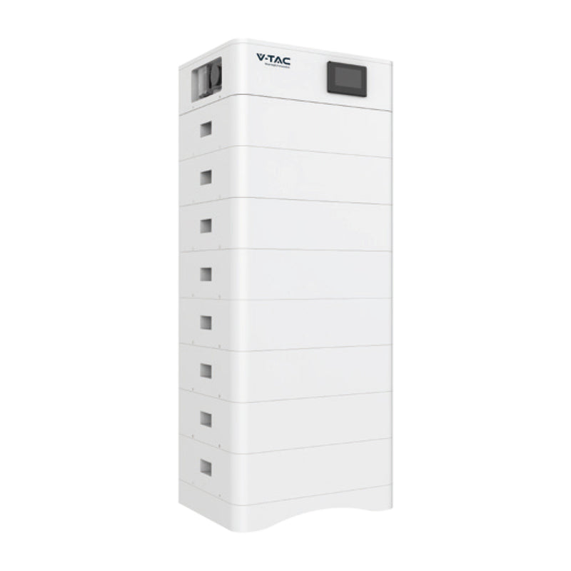 HV Augstsprieguma akumulatoru bloks 40.96kwh, iekļauts BMS, 8x5.12kwh akumulatori, un bāze