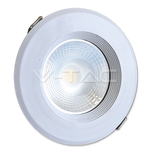 20W(1700Lm) LED COB infälld takarmatur, V-TAC, IP20, rund, vit, kallvitt ljus 6000K