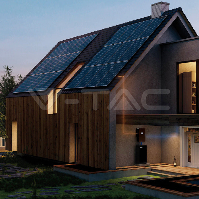 15 kW trīsfāžu hibrīdinvertors ar zemu spriegumu, melns, 10 gadu garantija