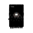 12 kW hibrīdais saules invertors, trīsfāžu, 380 V AC, melns korpuss, 10 gadu garantija