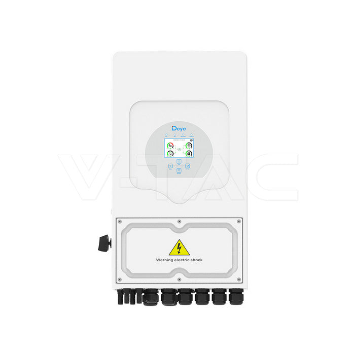 8 kW hibrīdais saules invertors, vienfāzes, 230 V AC, liela strāva, 10 gadu garantija