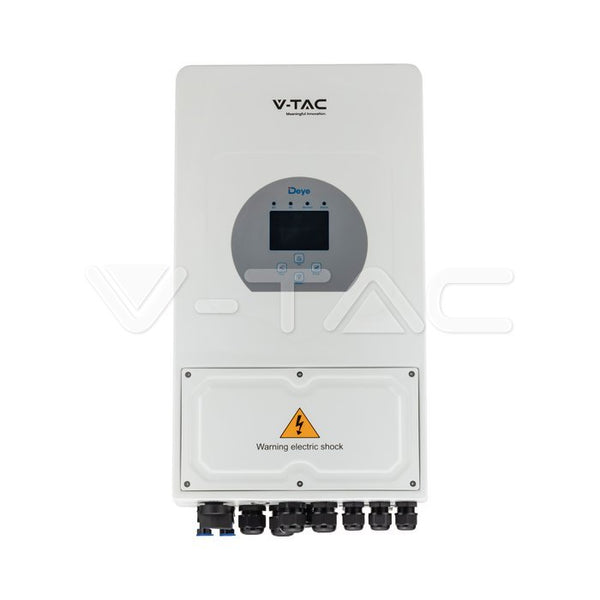 V-TAC vienfāzes invertora komplekts Deye 6 kW (modelis 11529) ar 5,12 kWh akumulatoru (modelis 11377)
