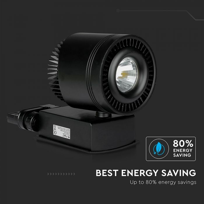 45W(2300Lm) LED COB armatur för strömskenor, V-TAC, IP20, kallvitt ljus 5000K