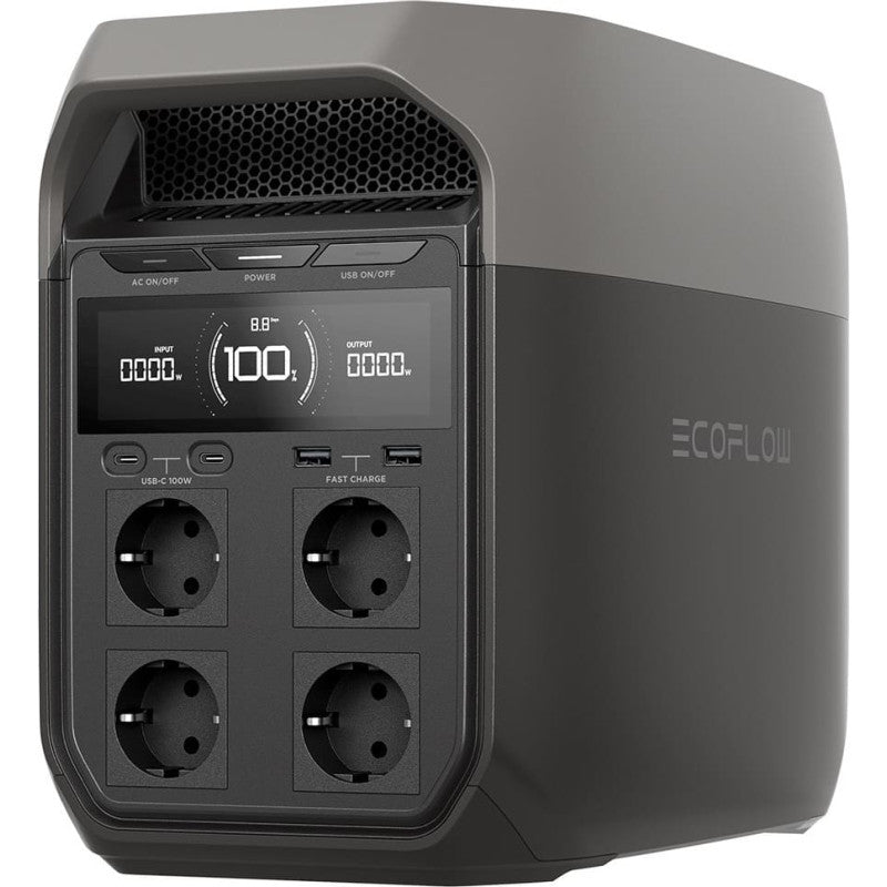 ECOFLOW uzlādes stacija DELTA 3 5016301002. Akumulatora ietilpība-1024 Wh 1800W