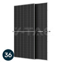 610 Вт бифасиальная монокристаллическая солнечная панель с двойным стеклом, 2382 × 1134 × 30 мм, технология N-Type I-TOPCon, паллета - 36 шт.