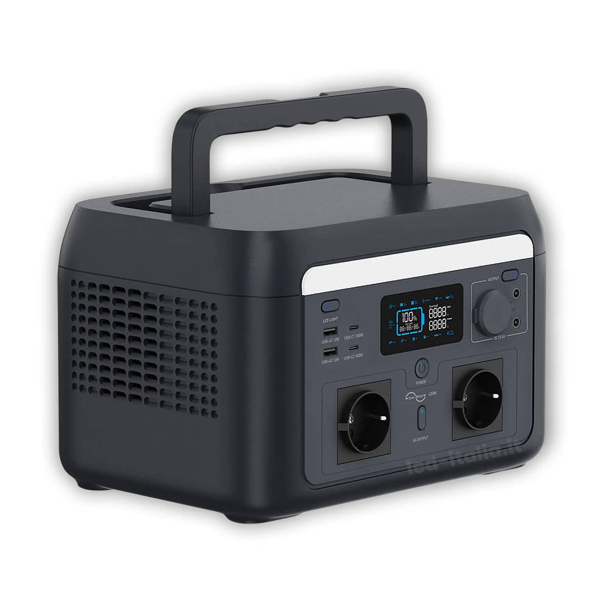 V-TAC 600 W / 512 Wh portatīvā barošanas stacija ar LiFePO4 akumulatoru un WiFi