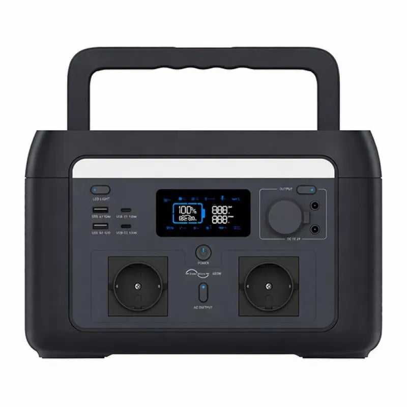 V-TAC 600 W / 512 Wh portatīvā barošanas stacija ar LiFePO4 akumulatoru un WiFi
