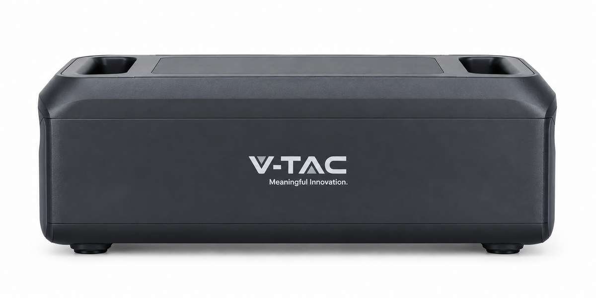 V-TAC 2560 Wh LiFePO4 akumulatora paplašināšanas bloks 51,2 V portatīvajām barošanas stacijām