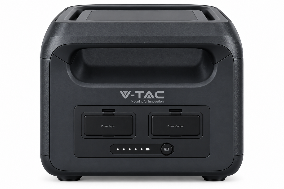 V-TAC 2560 Wh LiFePO4 akumulatora paplašināšanas bloks 51,2 V portatīvajām barošanas stacijām