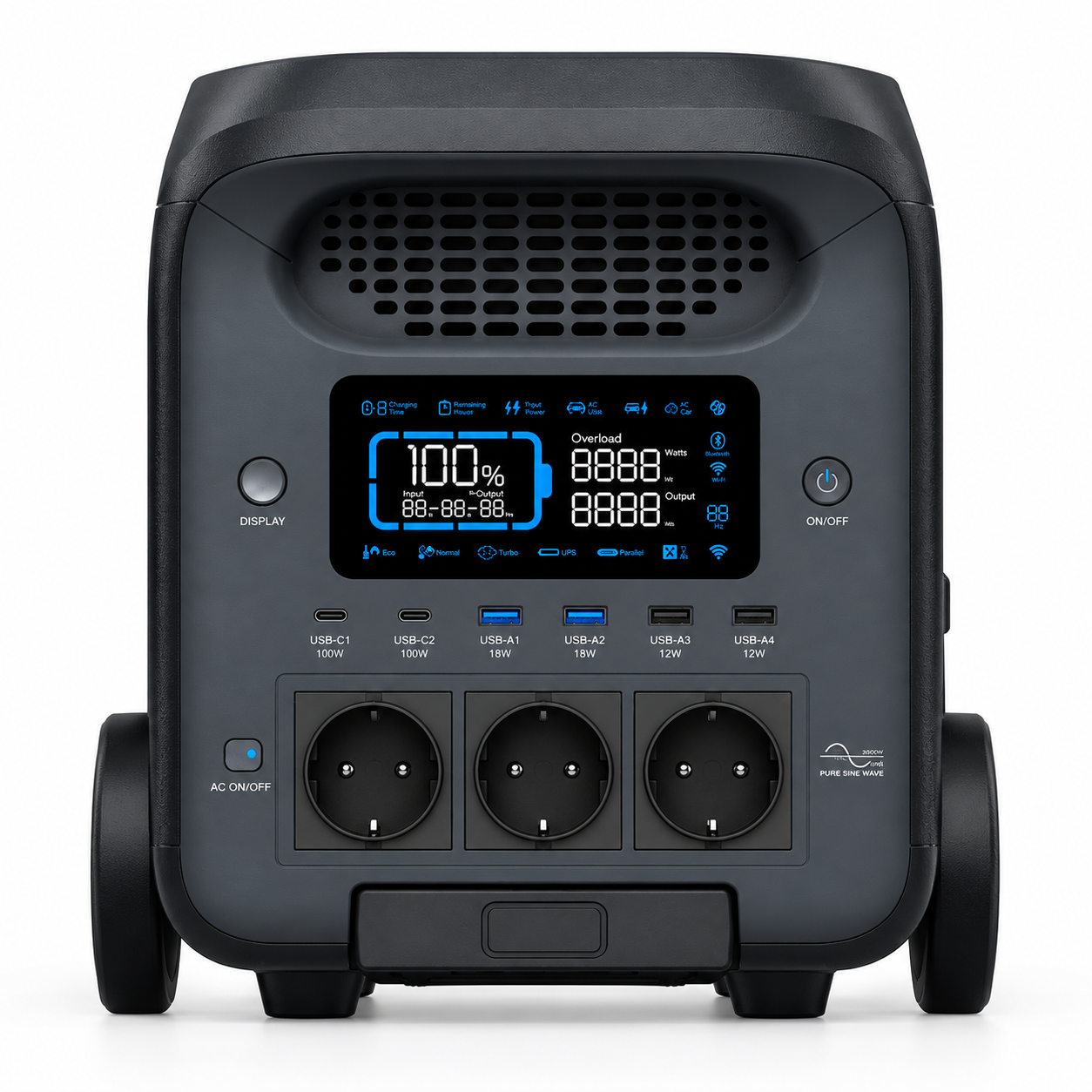 V-TAC 2560 Wh LiFePO4 akumulatora paplašināšanas bloks 51,2 V portatīvajām barošanas stacijām