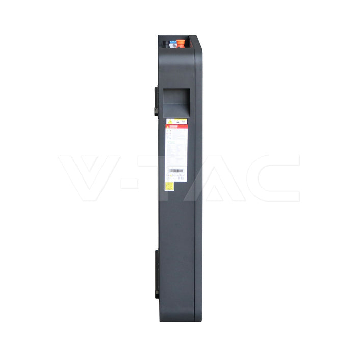 V-TAC 14,33 kWh LiFePO4 akumulators VT-14033, sienas montāža, IP20, 8000 cikli, Ultra Thin melns korpuss