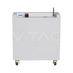 V-TAC 16,07 kWh LiFePO4 akumulators VT-48290, grīdas montāža, IP20, 7000 cikli, Designer balts korpuss