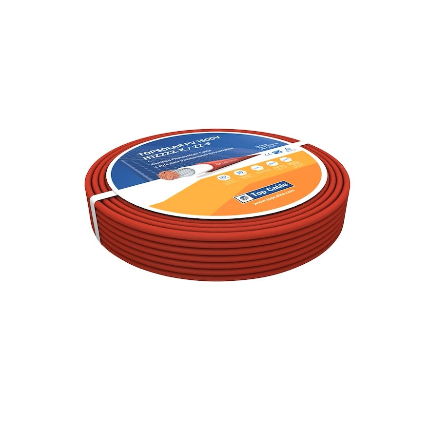 V-TAC Solar Panel Cable 10 mm², Red, 100 m Reel
