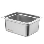VEVOR 6 gab. 1/2 izmēra tvaika galda panna, nerūsējošais tērauds, 15 cm dziļums