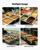 Nerūsējošā tērauda gastronomijas trauki, 1/2 izmērs, dziļums 98 mm, tilpums 6 l, 6 gab. komplekts