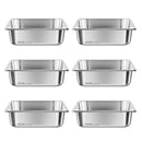 Nerūsējošā tērauda gastronomijas trauki, 1/2 izmērs, dziļums 98 mm, tilpums 6 l, 6 gab. komplekts