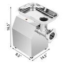 VEVOR elektriskais gaļas maļamais aparāts, jauda: 850 W, ātrums: 190 apgr./min, funkcijas: gaļas maļamā mašīna un desu gatavošanas iekārta, komerciālas kvalitātes nerūsējošais tērauds