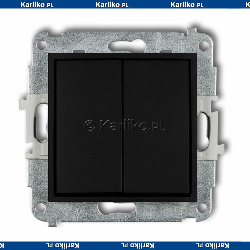 Krustslēdža 1+1 mehānisms MINI(bez piktogrammas), z/a, IP20/IP44, melns