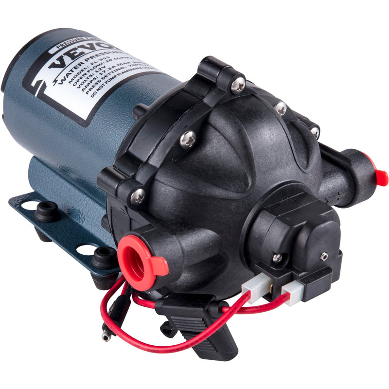 VEVOR mazgāšanas sūknis 12 V, 20,8 l/min, 4,8 bar, ar EPDM vārstu, jūras ūdens filtru un iekšējo/ārējo vītni