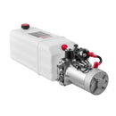 VEVOR 8 l hidrauliskais spēka agregāts, vienvirziena hidrauliskais sūknis pašizgāzēja piekabei, 22 MPa maksimālais spiediens un 3,4 l/min plūsmas ātrums, 12 V DC hidrauliskais sūknis ar metāla tvertni automašīnu pacelšanai